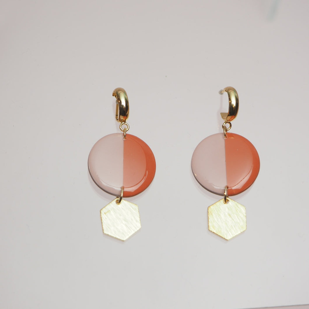 HEXA - Colorblock Orange+Rose